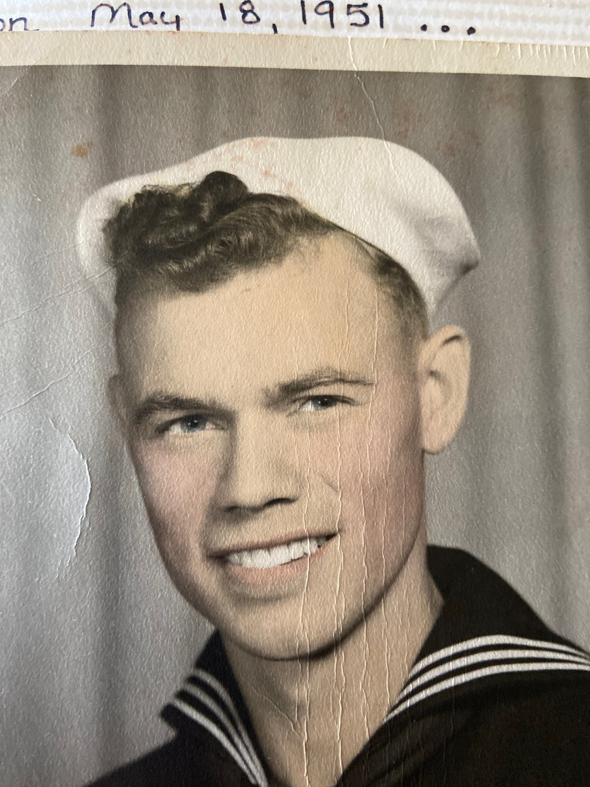 Grandpa as a young man in uniform, May 1951